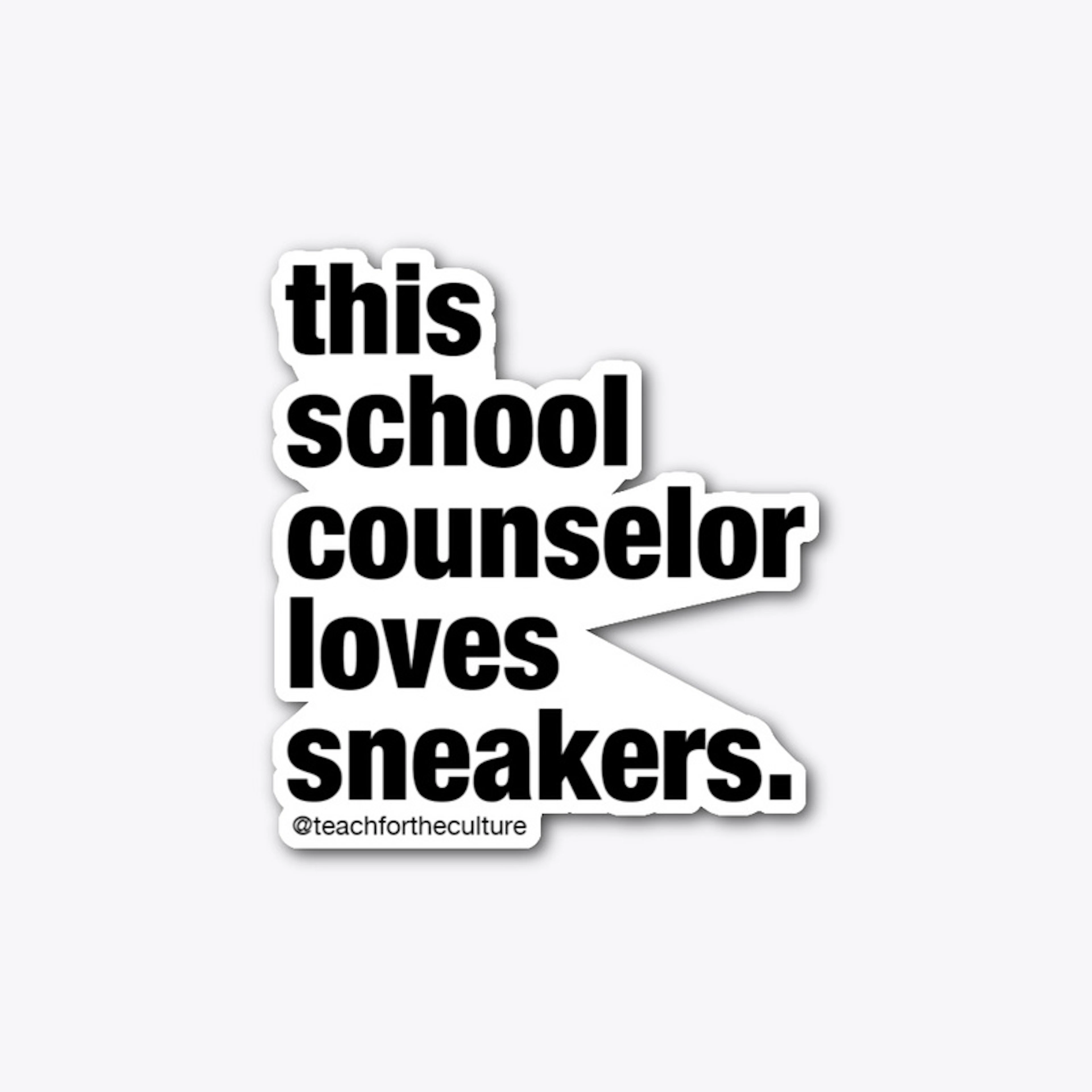 School counselor sneakers - sticker